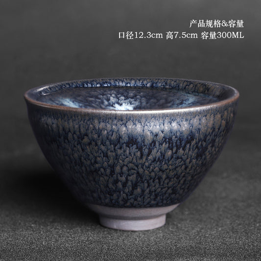 銀花點茶杯標準12.5cm長期使用可以變出七彩虹光點茶專用杯Order a teacup, and order the same tea in Song Dynasty.