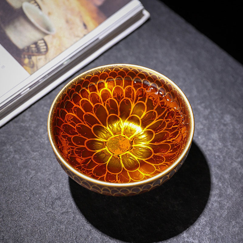 金佛蓮尊貴高端主人杯Golden Buddha Lotus distinguished host cup tea cup tea cup